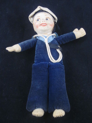A Nora Welling felt sailor doll 8"