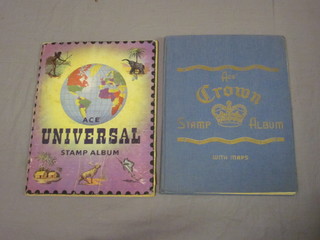 An Ace Crown stamp album and an Ace Universal stamp album