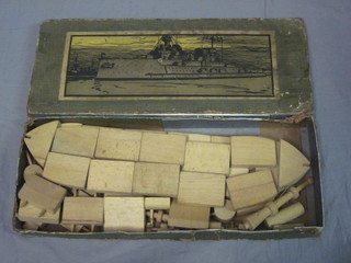 A wooden model puzzle of Dreadnought