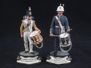 A Stadden edition figure of a drummer of the Imperial Light  Horse and 1 other The Middlesex Regt. boxed