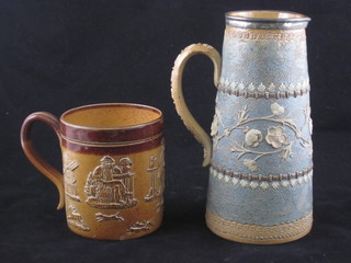 A Doulton harvestware mug 4" together with a Doulton Slater  pattern jug 8"