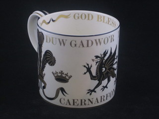A Wedgwood Richard Guyatt commemorative mug for the  Investiture of Prince Charles The Prince of Wales