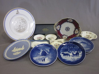 4 Royal Copenhagen Christmas plates - 1973/75/78/84 together with various Wedgwood and other plates/dishes etc