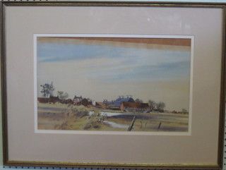Michael Norman, watercolour drawing "Concert Hall and The Maltings" 11" x 17"