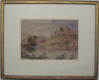 William Chapman, watercolour "Richmond Castle Yorkshire"  10" x 14"