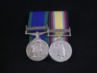 A pair to Guardsman, later Lance Corporal 24755274 G D Armitage Scotts Guards, comprising Campaign Service medal 1  bar Northern Ireland, Gulf War medal 1 bar 16th January - 28th  February 1991