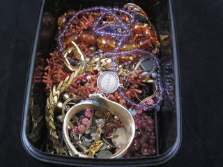 A Trifam bangle and other items of costume jewellery