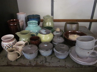 A good collection of various Art Pottery by Audrey Samuel  including vases, jugs, pots, etc