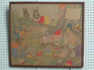 Margaret Ross, a nursery coloured print "Grand Baby Show" 17"  x 19 1/2", slight crease to the top,