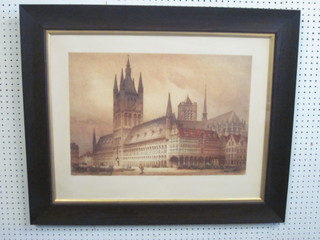 Artists proof coloured print "The Cloth Hall Ypres Belgium" 15"  x 23"