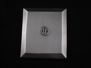 A lady's silver cigarette case with engine turned decoration,  Birmingham 1932, 2 ozs