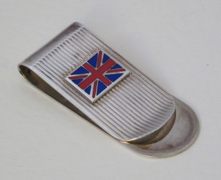 An Italian silver money clip decorated the Union flag