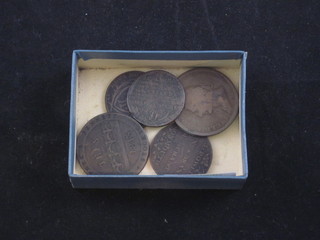A 1787 John Wilkinson Iron Master token, a 1793 Liverpool half penny, an 1813 Christopher and Jennet Stockton on Tees token, a  1795 James Powell Importer token and 2 others