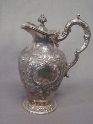 A Britannia metal hotwater ewer