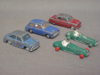 2 Dinky model Bristol Coopers 233, 2 Corgi model cars and 1  other