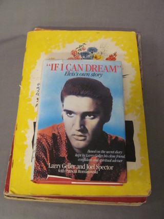 Larry Geller & Jole Spector, 1 volume "If I Can Dream, Elvis's  Own Story" together with 3 Elvis Presley scrap books