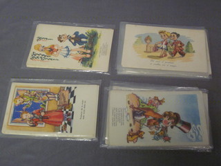 A collection of humerous Spanish coloured postcards