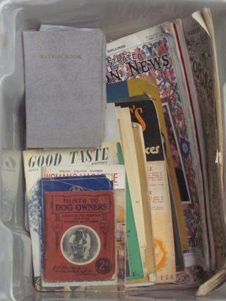 A collection of ephemera including pamphlets, ration books etc,  etc,