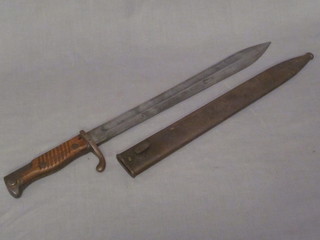 A German bayonet, the blade marked Waffenfabrik