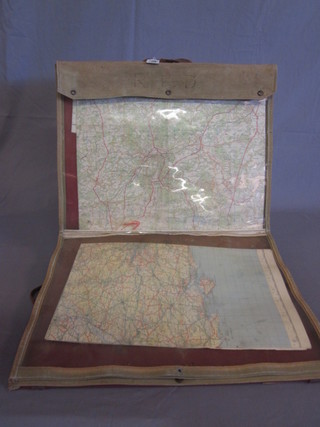 A Military style canvas map case