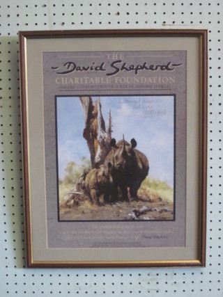 A David Shepherd Charitable Foundation poster signed best wishes David Shepherd 16" x 12"
