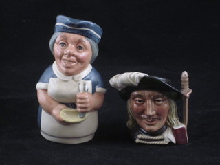 A Royal Doulton character jug - Aramis 3" and 1 other Miss Nostium The Nurse 4"