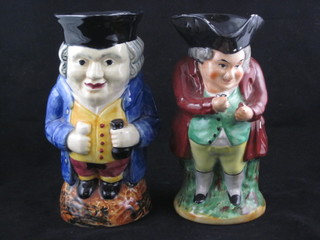 A pottery Toby jug and 1 other in the form of Toby Philpots 8"