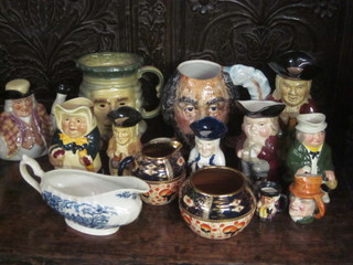 A collection of character jugs