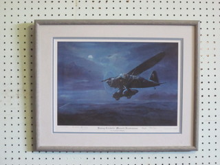 After Douglas Littlejohn, limited edition coloured print "Jiminy  Crickets Moonlit Rendezvous" signed by Littlejohn 9" x 12"