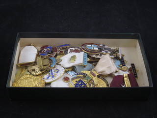 15 various gilt metal and enamel Masonic charity jewels