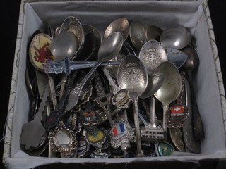 A collection of souvenir spoons