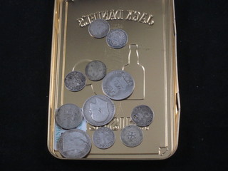 A small quantity of silver coins