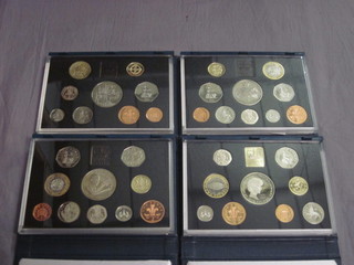 4 silver proof sets of coins 1996 - 1999