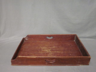 A 19th Century rectangular mahogany butlers trays 29"