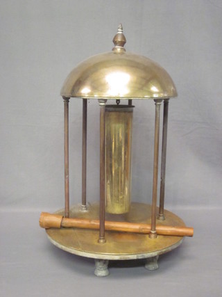 A brass tea gong formed from a shell case