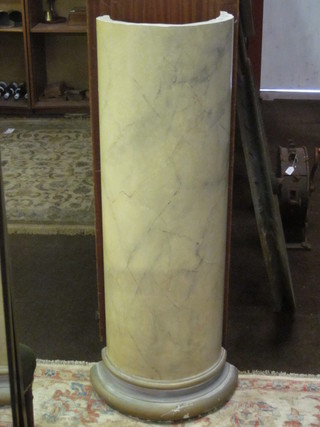 A plaster and scaglio section of column with Doric capital 49"