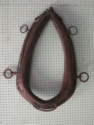 A leather horse collar