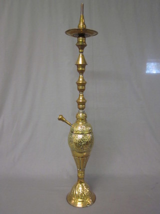 An Eastern brass Hookah