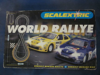 A Scalextric World Raleigh race game, boxed