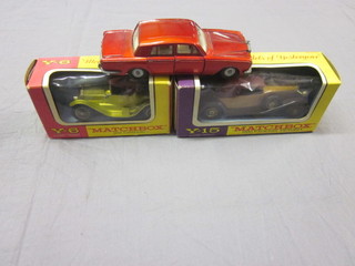 A Dinky no. 158 Rolls Royce and 2 Matchbox models of  Yesteryear Y6 and Y15