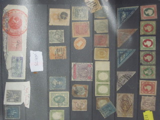 A sheet of various Victorian and later stamps