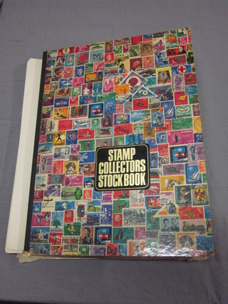 A Stanley Gibbons stamp collector's stock book, 3 small albums  and various loose leaf