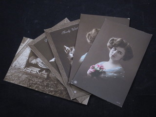 5 various postcards