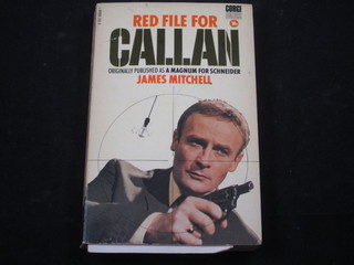 James Mitchell, paperback edition of "Callan" signed James Mitchell to Edward Woodward
