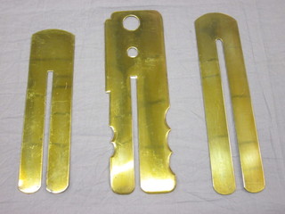 3 brass button sticks