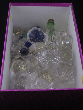 A collection of decanter stoppers etc