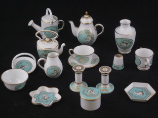 A collection of miniature items of Spode china, all boxed