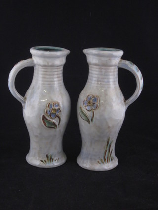2 Bourne Denby grey glazed jugs 9"