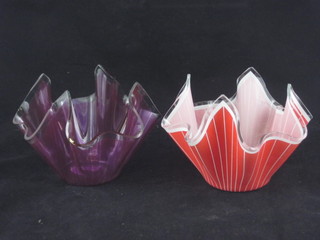 2 1950's handkerchief vases by Chance