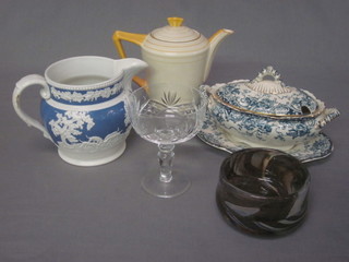 A suite of various cut glass, a part tea service, small collection of  china etc